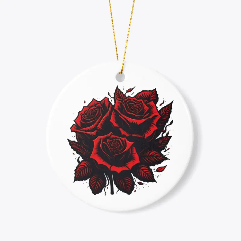 Graphic Red Roses