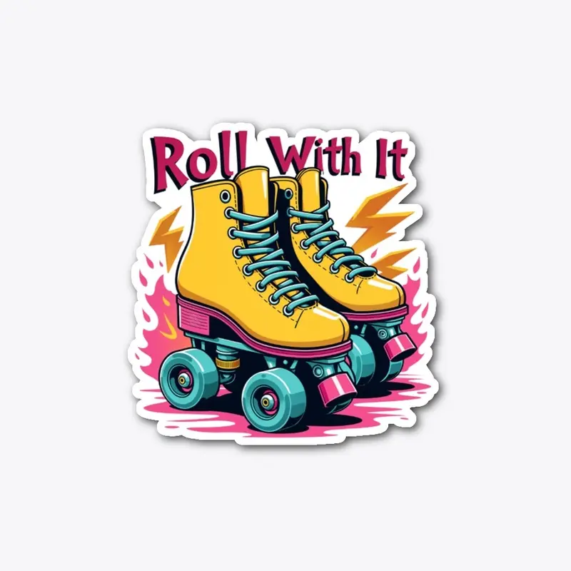 Roll With It 80s Skating Design