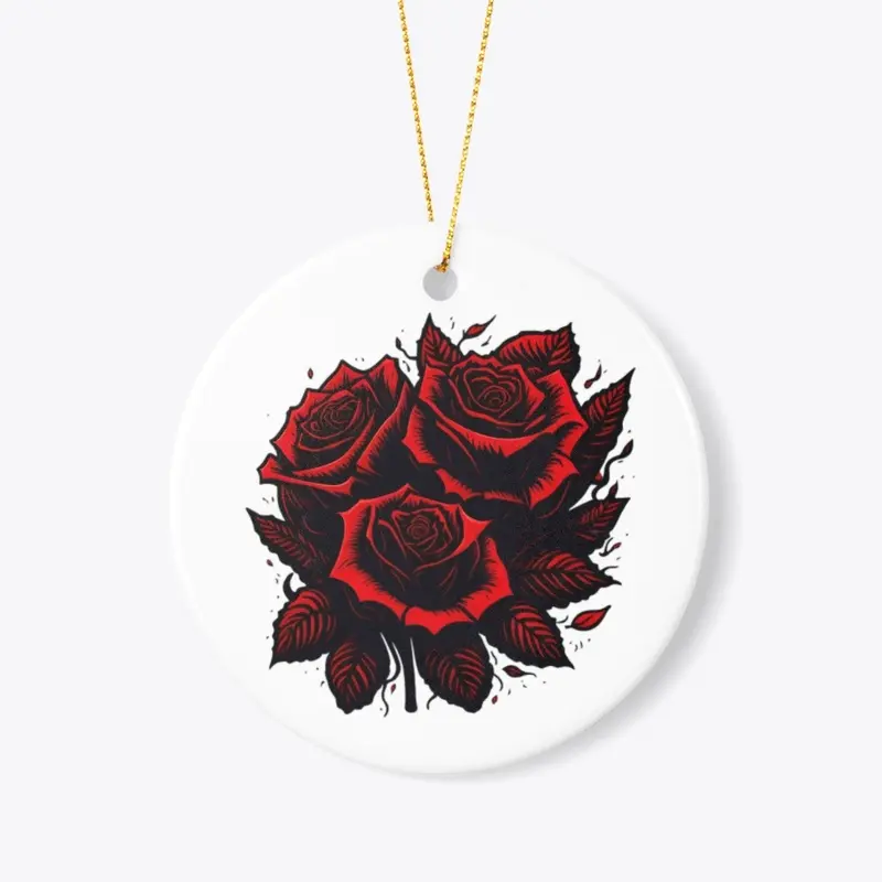 Graphic Red Roses